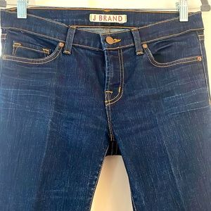 Lightly used dark blue jeans